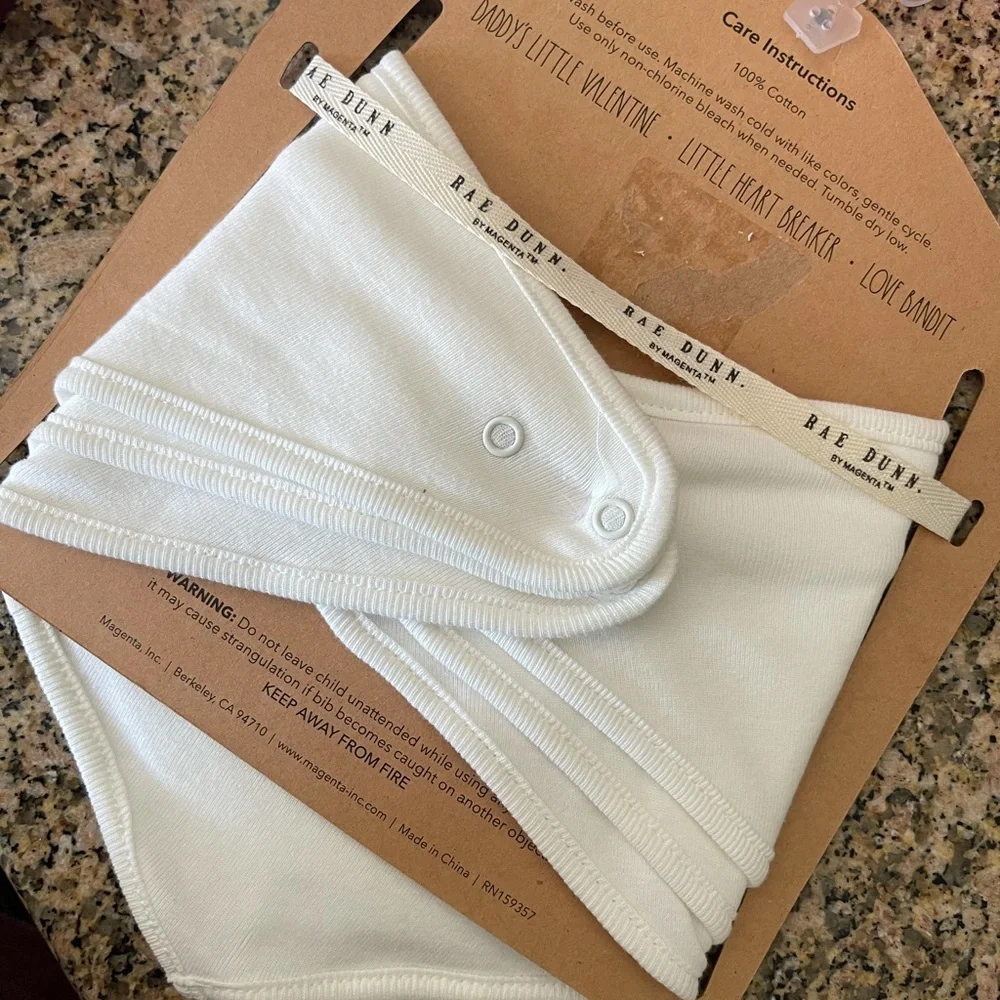 NWT Rae Dunn 3pk Infants Bandana Style Bibs